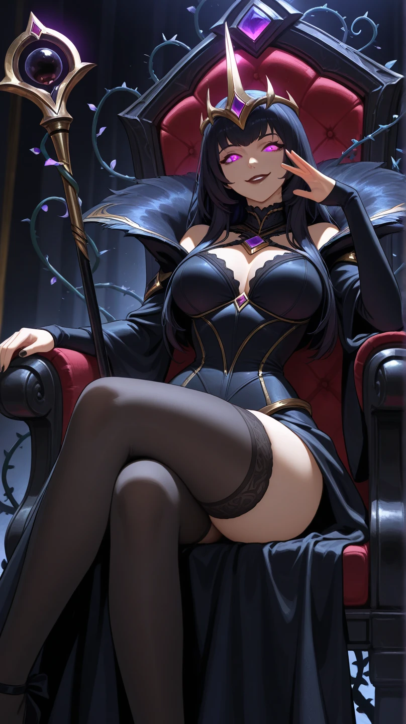 a close up of a person sitting on a chair with a purple dress, guweiz, cushart krenz key art feminine, artwork in the style of guweiz, guweiz on pixiv artstation, arcane art style, ufotable art style, cushart, guweiz on artstation pixiv, style of duelyst, dark souls, huge breasts, medieval artstyle, medium aevum