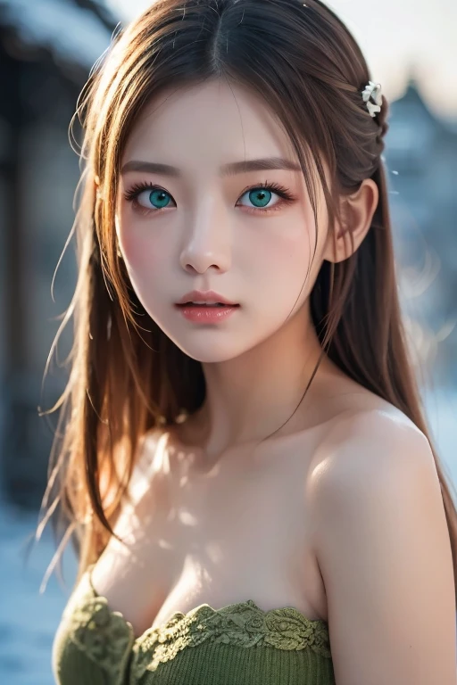 Ultra HD、High resolution、distinct、Angel、Beautiful blue eyes、Beautiful braided hair、Completely naked、White and beautiful skin、Small areola、Small nipples、hairless labia、
