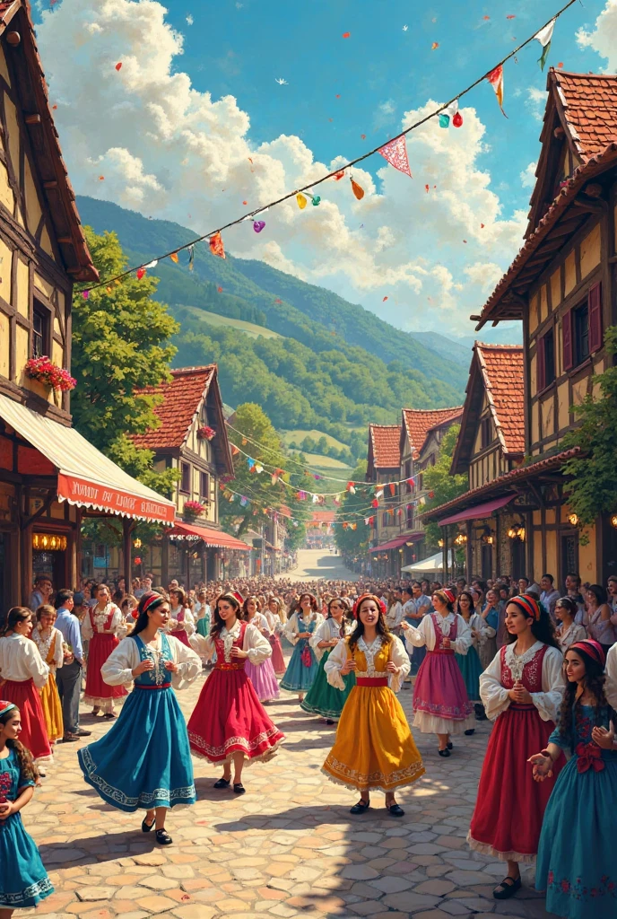 Create a fabulous composition of a Hungarian people