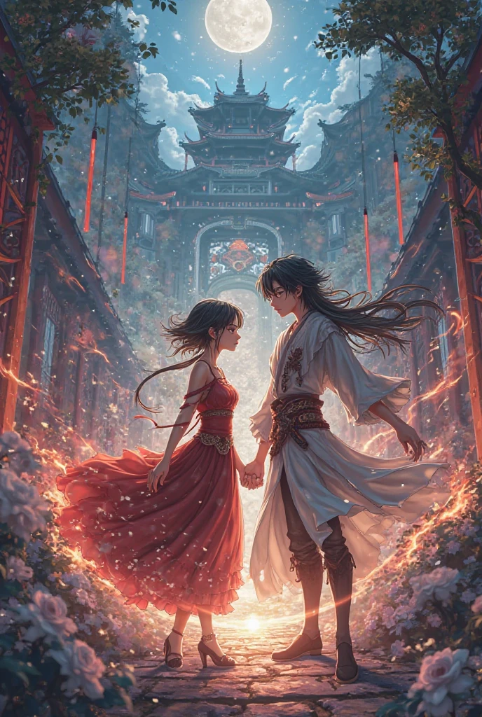 I want love dramatic anime and they are in past with super powers
