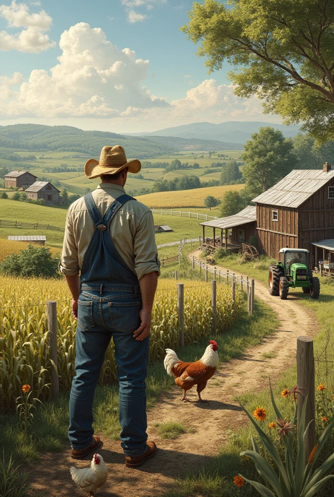 Create an image of an American farm 
