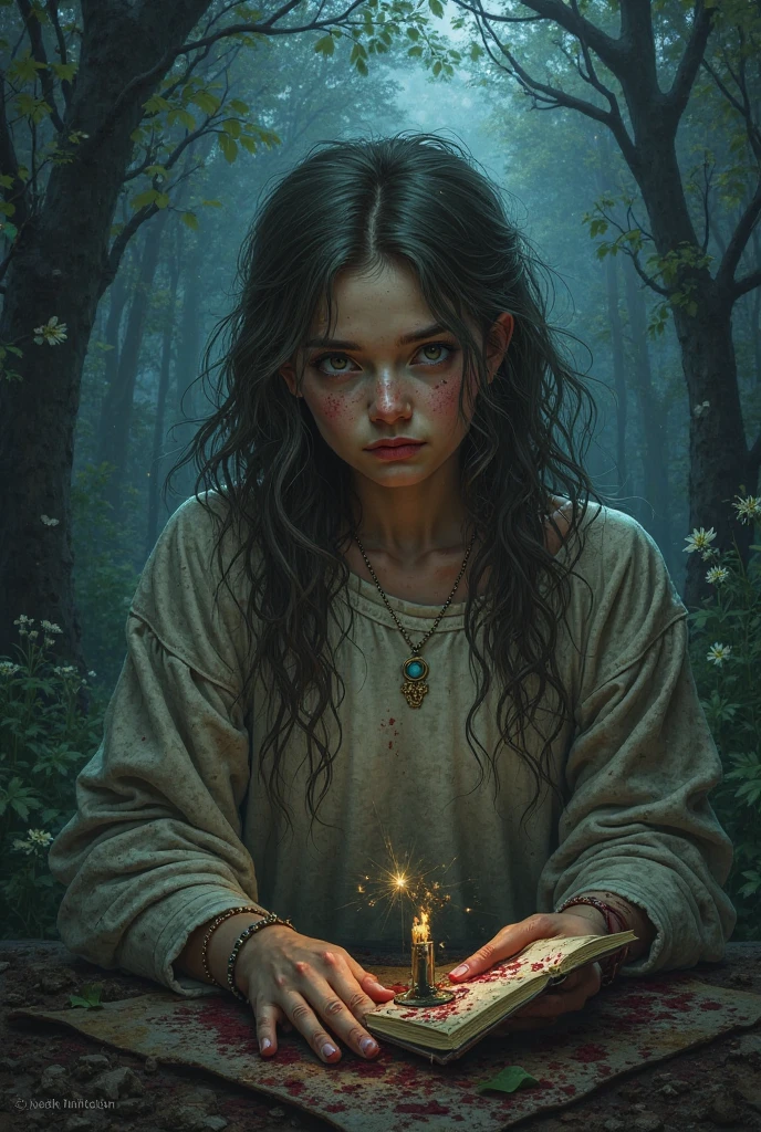 Elara’s brother, Luca, disappeared a week ago, and everyone blamed the mysterious forest. But Elara knew the truth. One night, she followed a trail of blood to an abandoned cabin deep in the woods. Inside, a bloodstained map of the village with strange marks caught her eye.

Suddenly, a voice whispered from the shadows, "I knew you'd find me."

Turning, she saw Luca's best friend holding a key to a locked ?????. "It was never the forest," he smirked. "It was me."