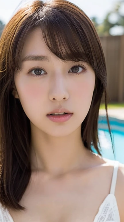 ((highest quality、8k、masterpiece: 1.3))、Perfect body beauty: 1.4、Slim Abs: 1.2、beautiful woman with slim abs:1.3、(Highlight Haircut、Breast A cup:1.2), Small breasts, Round shaped breasts, Perfectly shaped breasts, (((loose sheer shirt))), (good, ), Simple Necklace, Ultra detailed face、18-year-old、 Beautiful woman、(Dark brown shortcuts), Slim face、Highly detailed face and skin texture、Highly detailed lips、Spread your legs、highest quality、masterpiece、超A high resolution、(Photorealistic:1.4), I walked with confidence, Open your arms, Long Shot , (Outdoor), Light background, Sunset Light,
((Program Studio, Living room fabric sofa, Open glass windows:1.2)),
((Beautiful female announcer,A neat and light milk-colored blouse,A short, tight skirt:1.5)),
((Gorgeous Earrings, Silver Necklace)),
((Bright lighting, Foliage plant:1.2)),
((Erotic atmosphere, An erotic gaze that invites men, Open your mouth a little, Stick your tongue out a little:1.5)),
((The blouse is wet,Blue bra,Fluffy cleavage:1.5)),
((Pay attention to the navy blue sexy panties:1.2)),
(((Photorealism))),
Ultra-detailed skin, Fair skin, Glossy Skin, Ultra detailed face, Ultra detailed breasts, Ultra detailed nipples,
Slim face contour, Beautiful small face, Beautiful straight nose,
Ultra-detailed eyes, Slit eyes, Brown eyes, double eyelid, Ultra-thin eyebrows, Thin, long eyelashes,
Ultra-detailed lips, Plump and moisturized lips, glossy pink lips, Flushed Cheeks, ((White beautiful teeth)),
Beautiful actress's ennui makeup, Pink lipstick, Dark eyeshadow,
Dark Brown Hair, Delicate soft hair, Hair blowing in the wind,
(Put your hair up, Medium Short Hair, ponytail:1.2),
Layered Cut, (Blunt bangs:1.2),
((Raise your face slightly)),
((Squinting)),
((pursing lips:1.2)),
((Blushing:1.2)),
((The cleavage between her breasts is fluffy)),
((Flat Chest)),
((Small, swollen, moist nipples:1.4)),
((Nipples are wet with water:1.2)),
((Beautiful small pink areola:1.2)),
((Sexy panties can be seen from under the skirt:1.5)),