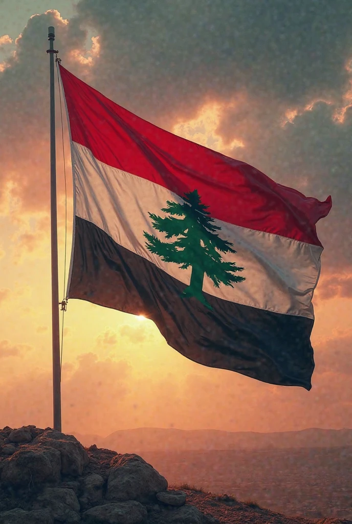 the Lebanon flag,LebanonFlag,Hyperrealistic,Hyperdetailed,realistic,masterpiece,best quality,ultra realistic,High Detail,<lora:AsiaFlags01-000002:1>,Cinematic Lighting,in winter,rain,rainy days,cloudy,city,cityscape,street,