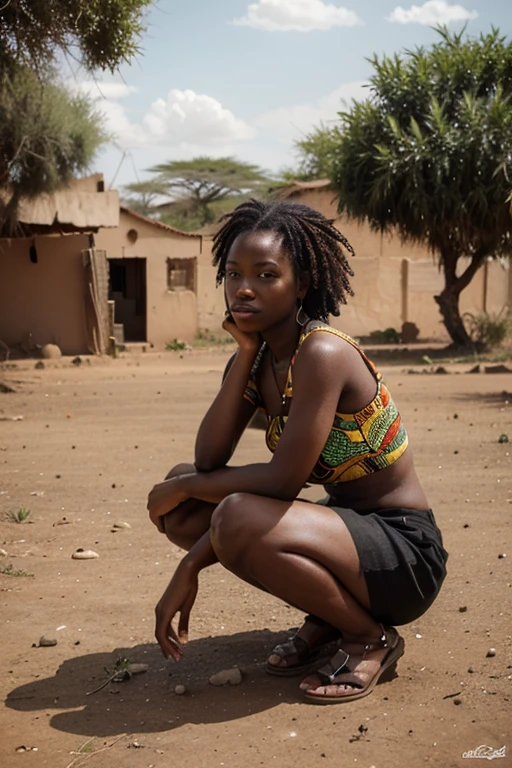 Femme africaine, environ 30 ans qui pleure 