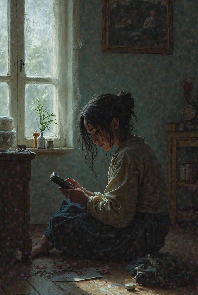 The same character Layla is sitting alone, trying to cope with Sami's absence. She looks at the place around her as if everything reminds her 