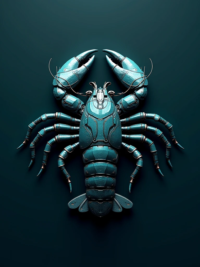"SeaArt" logo forged from the armor textures of sea creatures like lobsters and turtles, a sleek high-tech look, deep sea palette (teal, cobalt, black), strong serif font fused with biomechanical marine details, futuristic oceanic branding, ultra-detailed 3D texture
