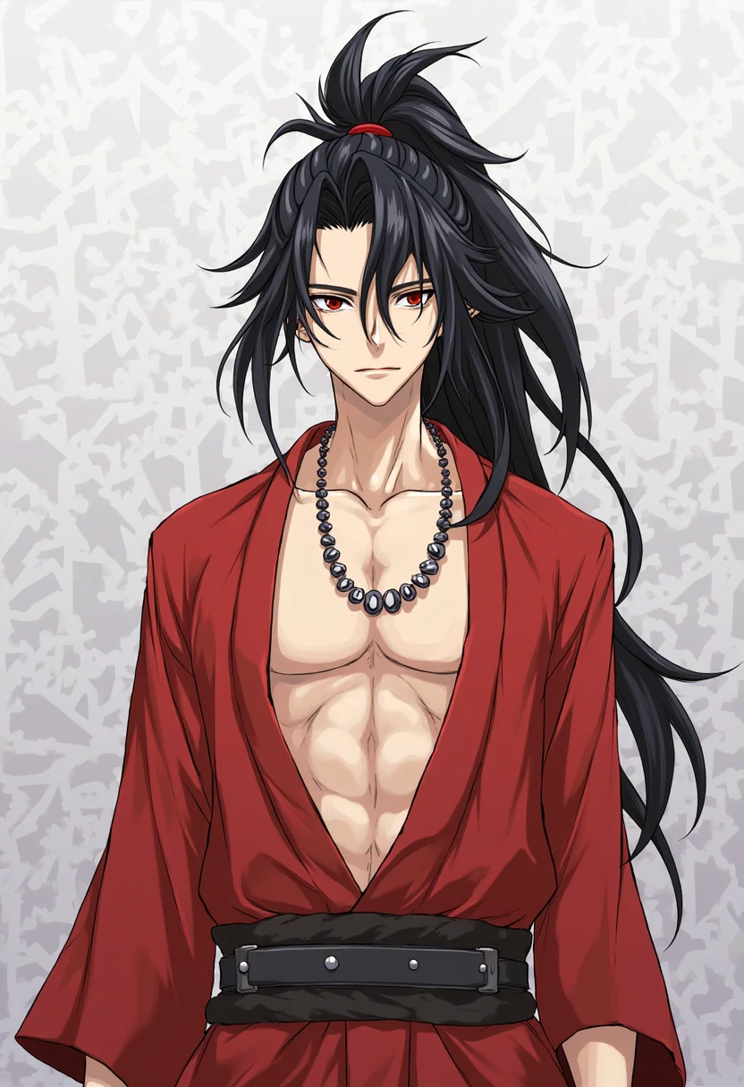 (masterpiece, best quality: 1.2), 1 male, solo, wei wuxia, mo dao zu shi, mdzs, gray eyes, long tied black hair, ponytail, perfect anatomy, detailed eyes, perfect eyes, perfect body, perfect lighting, fully naked, penis visible, penis , stiff penis , beautiful penis , perfect anatomy penis , circumcised penis , bottom view , blushing , kinky , standing in chinese style bedroom , naked , satisfied smile ,