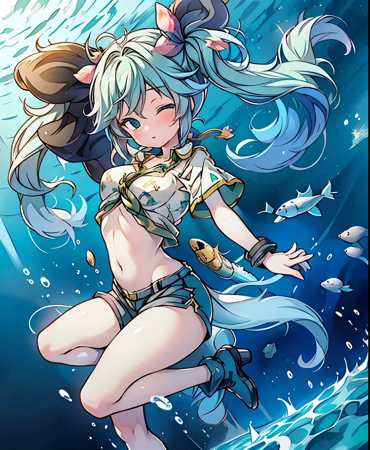 Konosuba aqua,naked,spreading legs