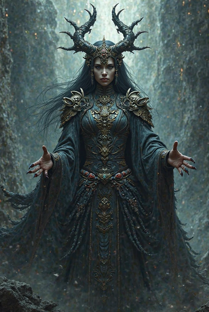 Izanagi, the goddess of the Kingdom of Hell in Japan, scary