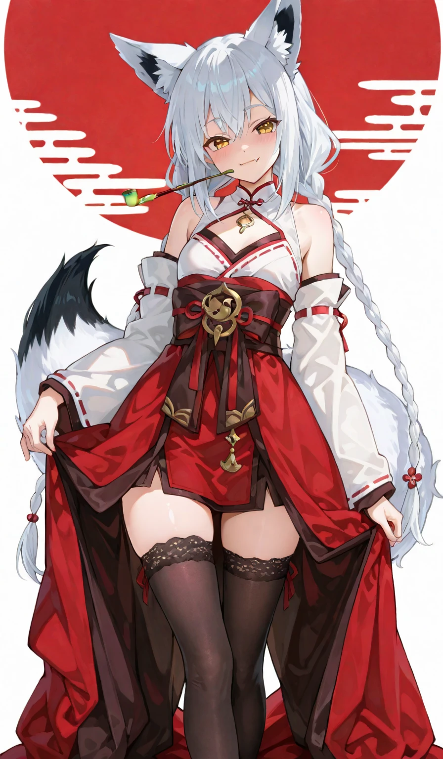 Futanari, large penis, huge penis, large breasts, long hair,
