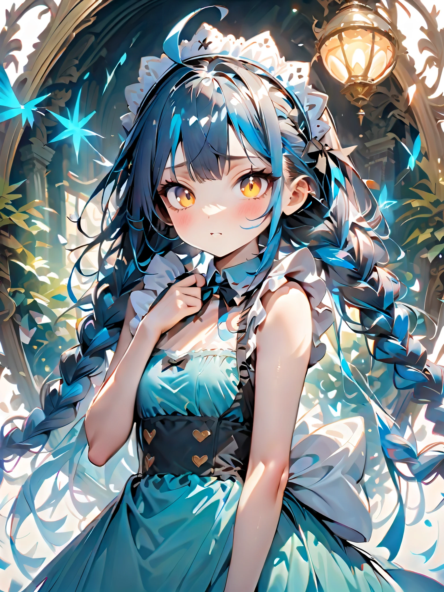 depth of field, cinematic lighting, sparkle, f/2.8, 35mm, アニメ, アニメ style, uhd, high details, best quality, highres, textured skin, 4K,T-shirt、cute、(Black Hair、Short Bob、Dark Eyes),(独奏),fingersmile