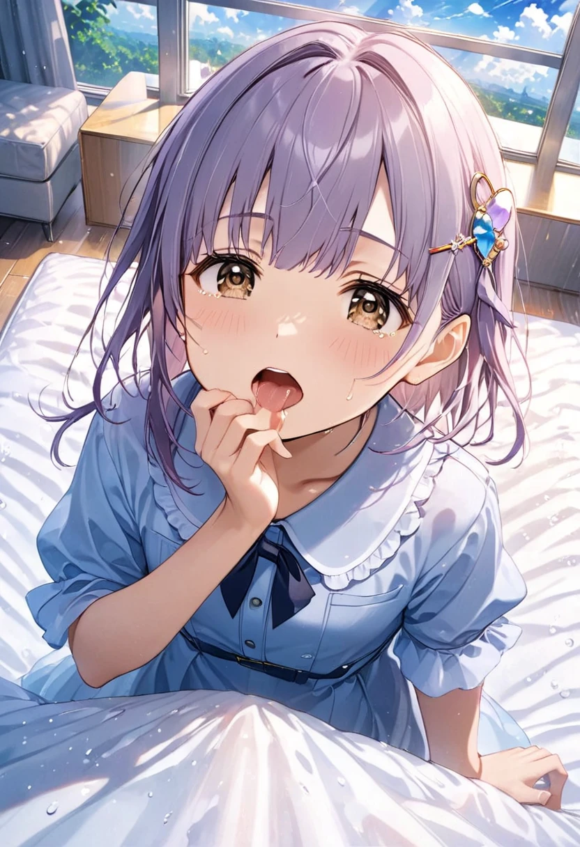 score_9, score_8_up, score_7_up, source_アニメ, masterpiece, 1girl, (watawork), blue eyes, black hair, long hair, bangs, hair ornament, hair flower, pink flower, Full Body, Primary school students、indoor, Open your mouth, Black Hair、Shiny Hair, work, Highest quality、skirt open、Long wide skirt、White panties、cute、blush、Watery eye、Sex、Creampie、Drooling pulls a thread、(Semen overflowing)、Cum String、(A lot of semen)、Penis insertion、Wet、Anime H、Anime Images, Violent Rape、Trembling、(One man), Browsing Caution, Insert the big penis、(uterus at viewer penis inserted into pussy from cross section looking through)