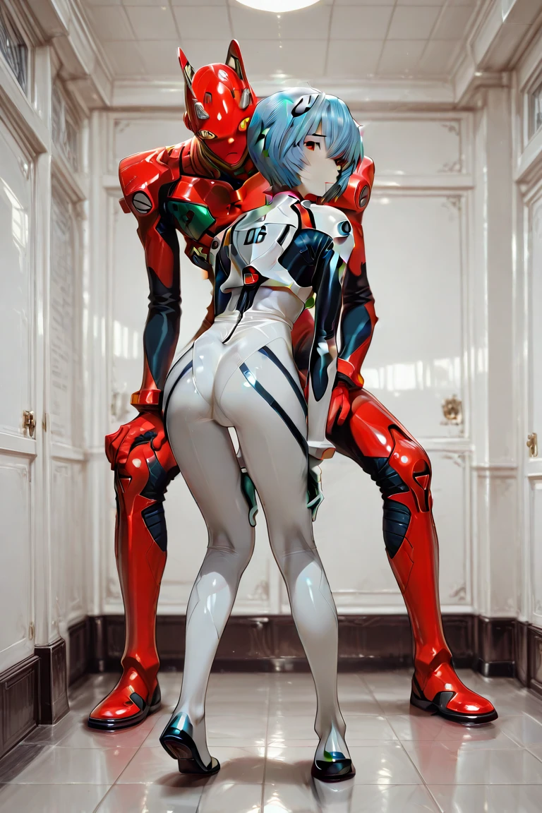 (((Ayanami Rei))), Blue short hair, (White plug suit:1.7), (Plugsuit-style leotard:1.2), Rei Ayanami, The costume is tight against the skin, middle School girls, (blush), ((Slender figure Beautiful Skin)), Highest quality, High resolution, masterpiece, (Beautiful vagina and clitoris), (With a 30-year-old mafia man, penis:1.4), Complete limbs, (Mating press:1.2), 1 Beautiful Girl, ((((penisが膣に入る)))), (Beautiful crotch), Spread your legs, ((Binding, Restrained by rope:1.4)), A beautiful girl has sex with a man fully clothed, (((Too cute little face:1.1))), The fabric of the costume is extremely thin