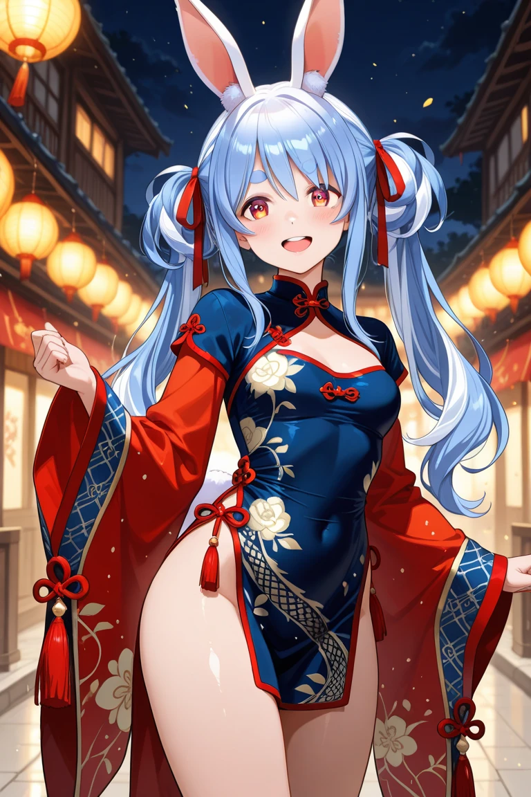 Yae Miko, Holding her breasts and smiling