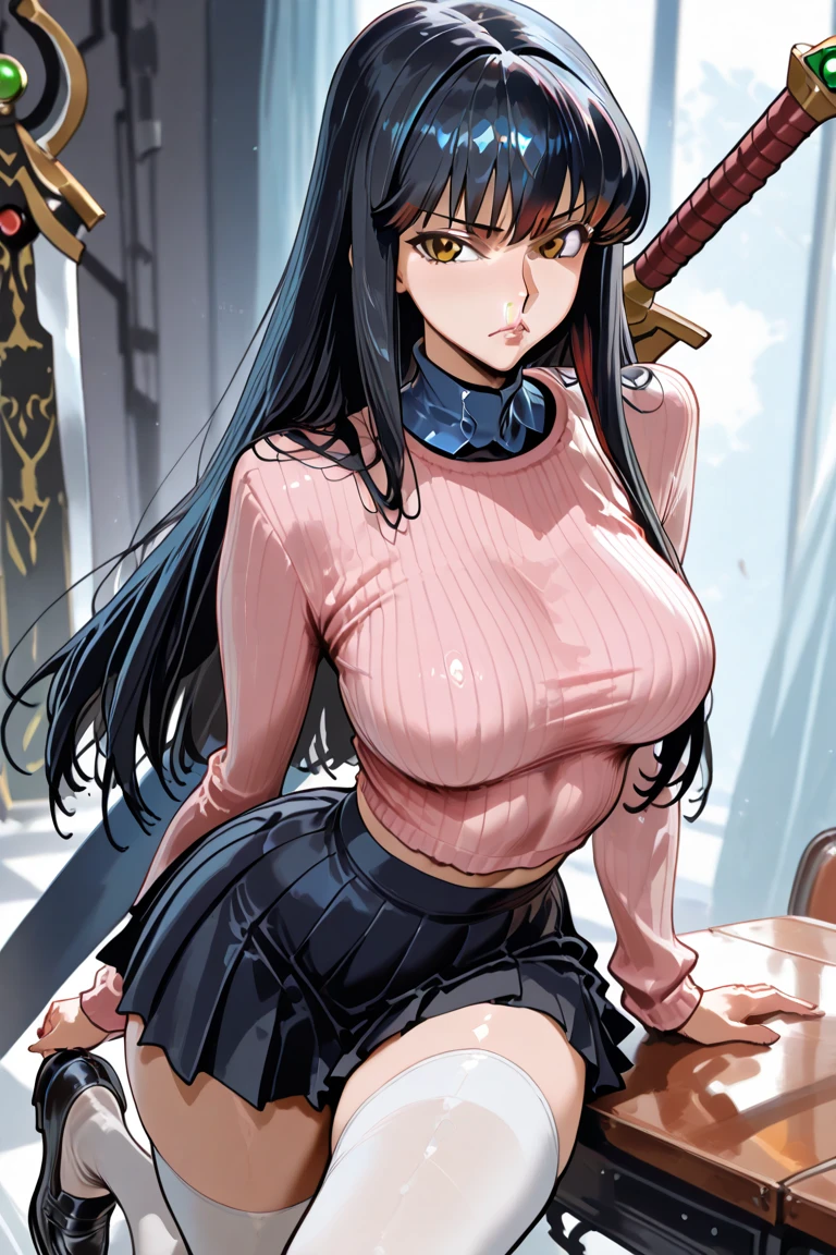 Tifa Lockhart, Final Fantasy, Fair skin, Long black hair, Red eyes, ((Fine grain:1.2)), Large Breasts, Bright purple lace dress, sexy, Sensual, No sleeve, Side bust, Underbust, masterpiece, Highest quality, Highest quality, Official Art, beautifully、aesthetic:1.2), Very detailed, colorful, Most detailed,Bare breasts、((Nipples are visible:1.4)),Crotch bite、Very short miniskirt,Lift up your skirt to show your underwear,Red eyes