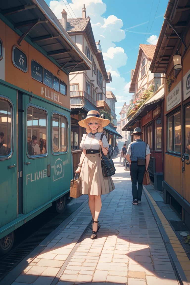 rural village
dark atmosphere
The background is a train