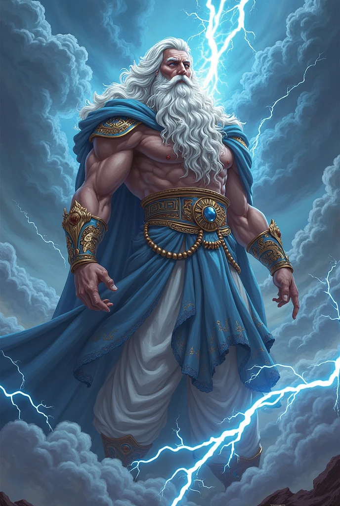 The dark villain Zeus and his weapon Keraunos