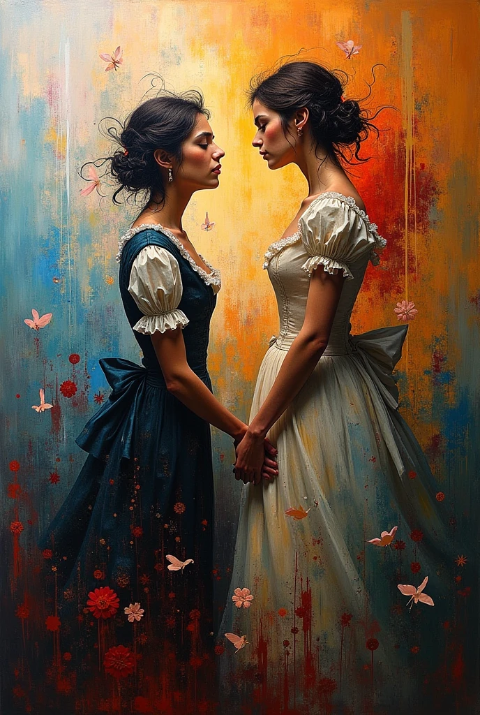 Pride and prejudice abstract painting