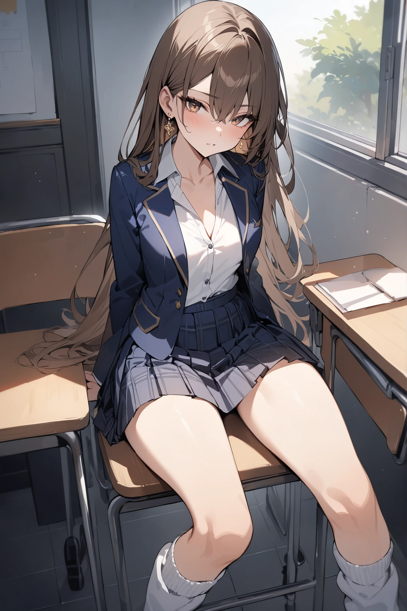 Ultra HD Photos、whole body、Accurate depiction of the human body、Schools that train sex slaves、uniform、classroom、whole bodyエスビアン、Small breasts、Lewd、Clothed masturbation、shame、Transparent love juice overflowing from between her legs、Sensuality、Feels good、Peeing、incontinence