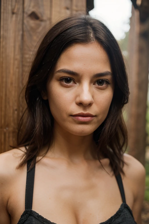 portrait de studio, une femme guadeloupéenne, peau noire, yeux verts, élégante, 4k
