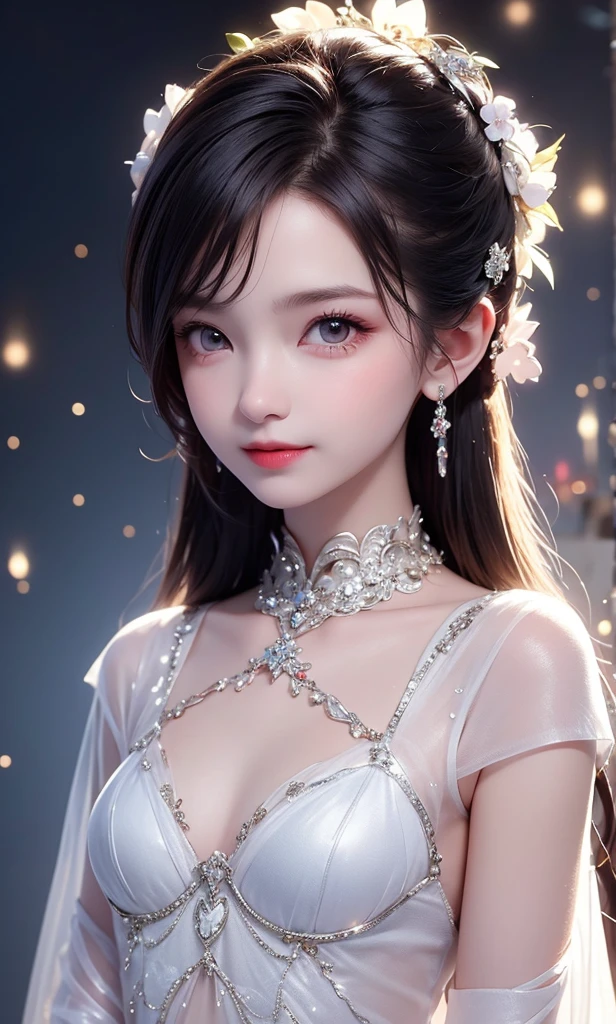 (masterpiece, best quality, extremely detailed 8k, ultra hd, ultra-detailed, highly detailed, highly realistic, ultra-realistic, photo realistic), (1girl:1.5), (detailed realistic skin), (realistic big breasts), (pink lipstick), slender abs,