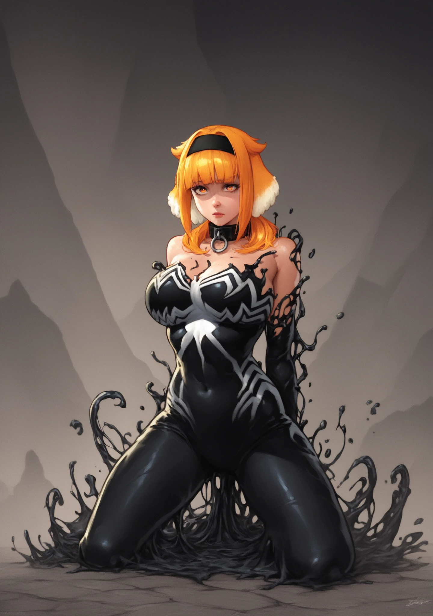 female dragon fusion,Wear tentacle armor,symbiote girl,Venom,evil depravity,sexaloid,gynoid,whole body concept,slime suit,Full body tight suit,scale pattern,Full body painting,Carnage,renamon suit,vagina,Tentacle suit,Biological,vaginaに挿入,Biologicalコア,Fluffy fox tail