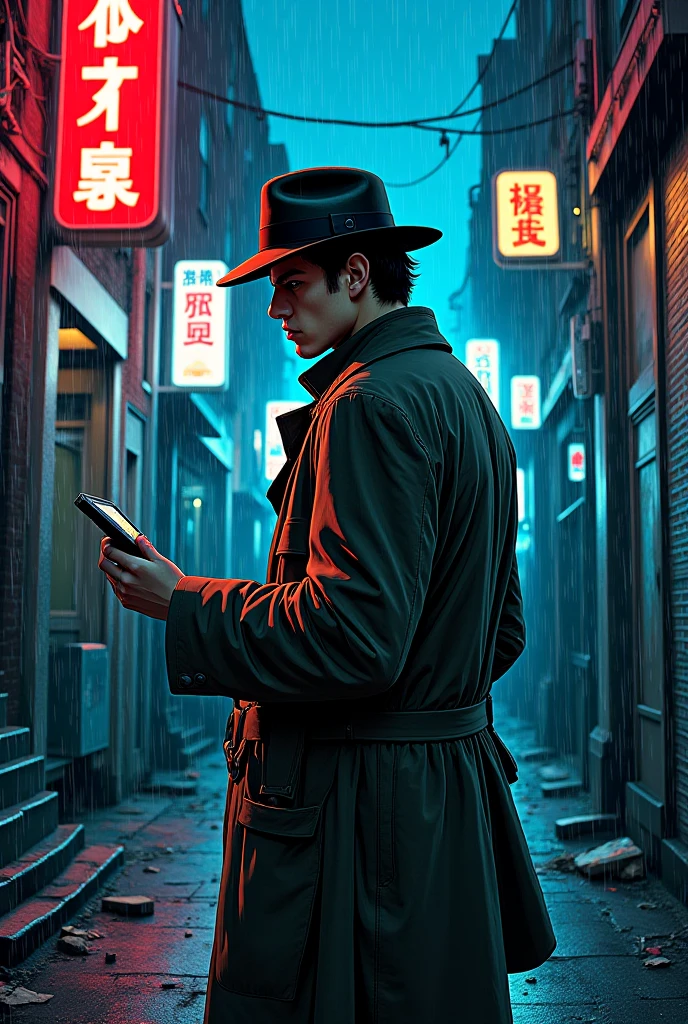 Draw the the manga manga about Detective