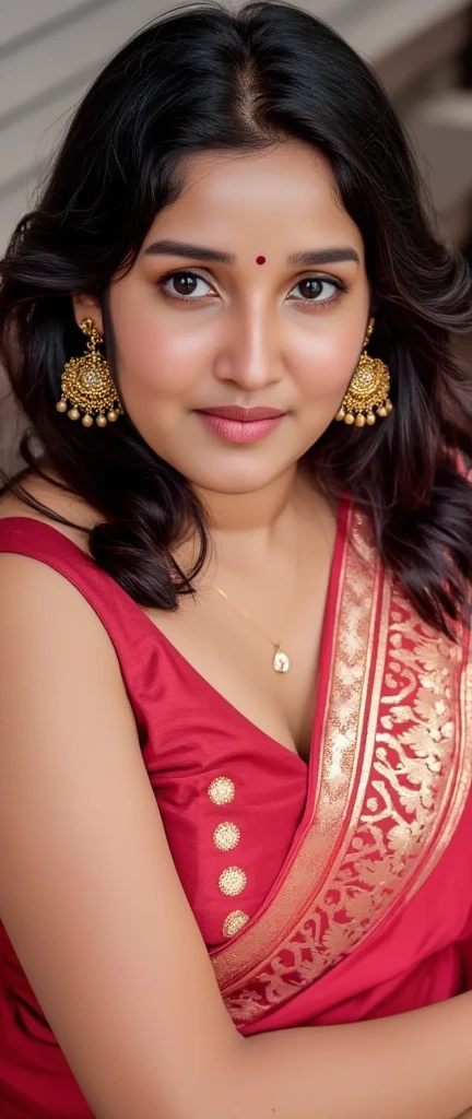 Foto RAW, photorealistic, photography, full body shot, 50 years old Woman, master shot, perfect eyes, goddess like beauty, pierced eyes, perfect thick chubby mallu Desi aunty bhabhi, Wearing a Stanapatta, a chest-band.Saree model, model Photography, Indian saree shoot, Indian traditional wear advertising photography, traditional wear brand shoot, face of Indian actress Sonakshi Sinha, masterpiece, realistic, realism, incredible details,  pleasure, photorealism, detailed skin, skin pores, high contrast, photorealistic Artstation 8k HD digital art trend of high definition and detailed realistic skin texture, ultra detail, realistic skin texture, armature, best quality, ultra high definition, (photorealistic:1.4),, high resolution, detail, raw photo, sweat, Re sharp, by Lee Jefferies Nikon D850 Film Stock Photo 4 Kodak Portra 400 Camera F1.6 Lens Rich Color Ultra Real Realistic Realistic Textures Dramatic Lighting Unreal Engine Trending at Art Station Cinestill 800,(pele altamente detalhada: 1.2), 8k UHD, DSLR, soft-lighting, alta qualidade, grain of film, Fujifilm XT3,she didn't like to wear blouse or bra, she is happy to wear only saree, she hates blouse or bra, detailed hairy armpits, hyper realistic skin, skin pores, sweat, veins, 