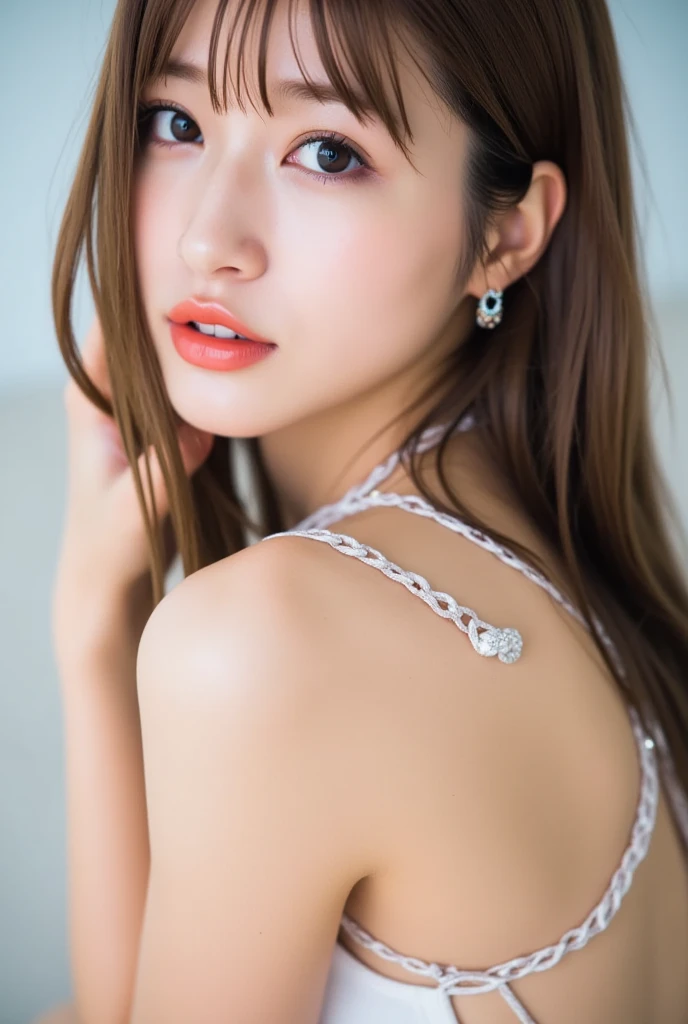 1girl, woman, masterpiece, best quality, highest quality, (volumetric lighting), extremely detailed CG unity 8k wallpaper, focused, 8k wallpaper, extremely detailed, ultra realistic, photorealistic, sharp focus, absurdres, (HDR:1.2), (high contrast), photograph, detailed and intricate, instagram, portrait, highly detailed, digital painting, artstation, concept art, smooth, sharp focus, illustration, (big breast:1.2), medium shoulder, looking at the viewer, wearing micro bra.