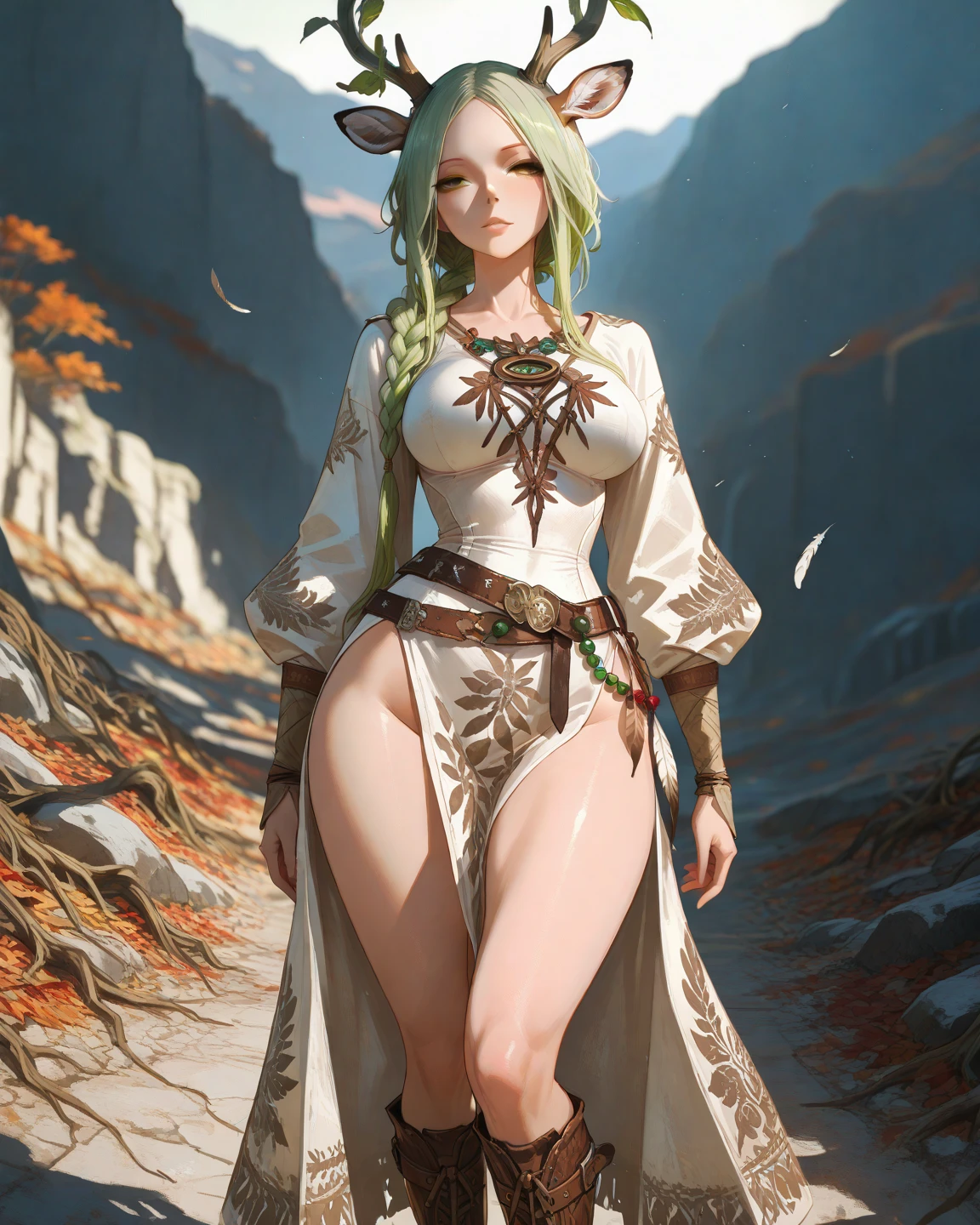 horns ({spider_silk|fur}, silk, fur) ({(arachna:1.5)|human_female|(goblin:1.15)}:1.25) girl, 1girl, perfect and well designed glowing shiny eyes, (beautiful detailed eyes:1.05), natural breasts, slim body, beautiful and delicate cute face, (face detail), ((realistic face)), pores, ((pale blue skin)), detailed skin, realistic skin, (((bioluminescence))), ((shiny skin)), ((glowing speckles on skin)), (pointy ears), (fangs:1.5), (multicolored gradation skin), (fur body:1.8), (muscular, fit:1.3), human face, ((monster girl)), medium length hair, hair voluminous, (((((multicolored gradation hair))))), super high resolution, 8k, parameters Best quality, (masterpiece:1.4), (magic accessories:1.4), bracelets, extremely detailed thick tight ({nylon|lycra}, {latex|vynil}:1.5) pastel bright ((red, yellow:1.6), (black:0.5)) ornate (clothing, (kimono:1.25), (chinese cloth:1.5), (skirt, miniskirt:1.35)), (tight clothes on breasts), (standing nipples under cloth:1.0), (ornaments on clothing:1.6), (neckline:1.3), (cleavage), decolette, navel, Young Girl, Little Beast, (Smile:0.7), (pale Skin:2.0), ((tattoos all over body, Tribal tattoos all over legs)), ultra detailed, photorealistic, ((Real image)), (best quality:1.4), super high resolution, (Realistic 2.0), More details, (((1girl))), ((mountains temple:1.35), cyberpunk, futurism:1.2), (beautiful and aesthetic:1.2), (fractal art:1.4), (cinematic light:1.1), DUTCH ANGLE, 16K, HDR, RTX, Ray Tracing, Radiosity, Anisotropic Filtering, Subsurface Scattering, (((magic lights))), metallic reflections, Detailed, Realistic, 4k highly detailed digital art, (cool_color), extremely detailed CG unity 8k wallpaper, vibrant colors