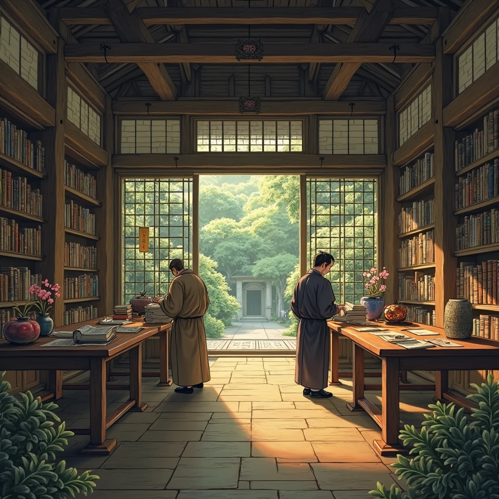 A Japanese library 