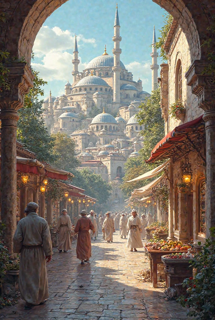 Let the city be like a Turkish city with white skin