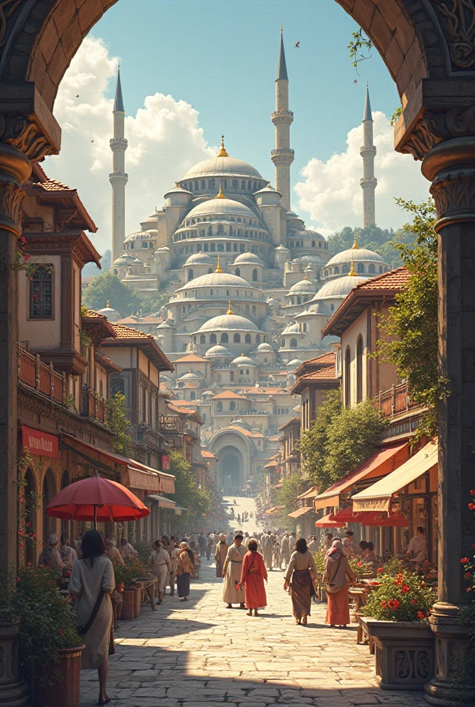 Let the city be like a Turkish city with white skin