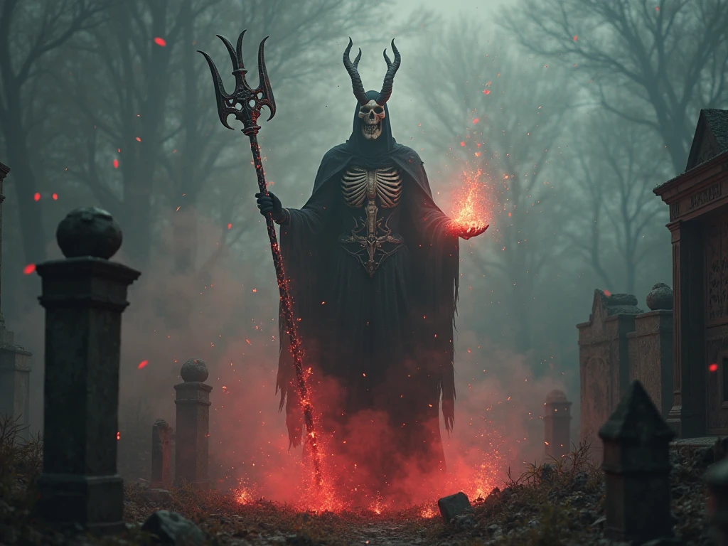 Midnight Exu Mirim in the cemetery
