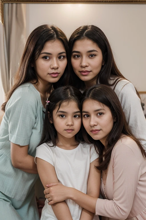 A potrait of couple goals with their baby's