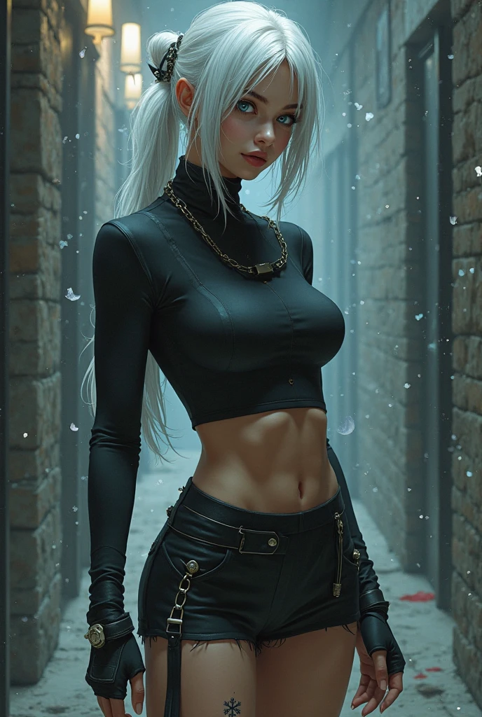 Eleven, silver-haired, muscled body, sensuous,breastsout, Transparent robe, perfect legs correct anatomy,epic fantasy digital art,Masterpiece artwork,8k,High definition resolution,detailed drawing,high qualiy,, epic composition,