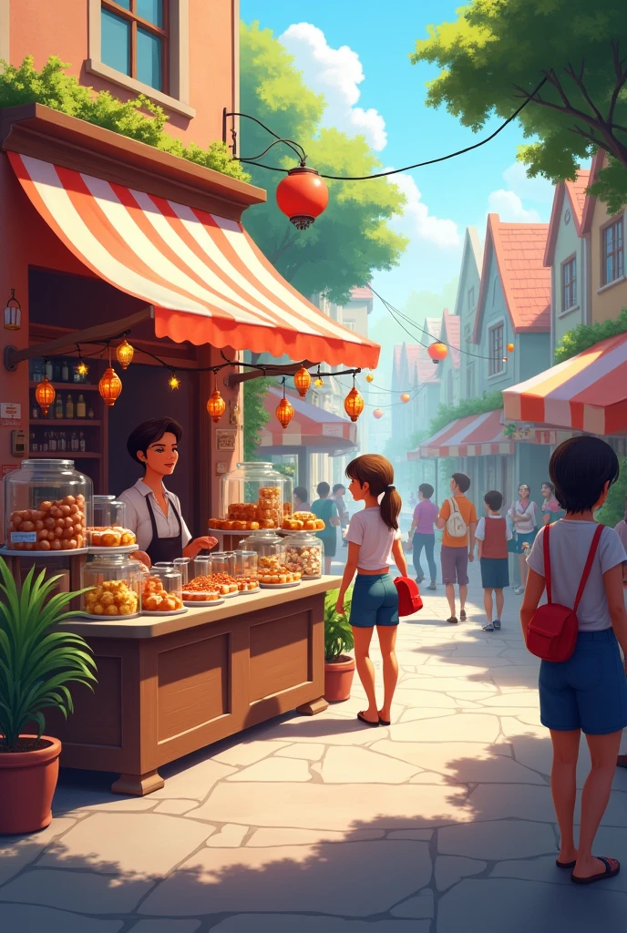 Outside vendor at the cafe