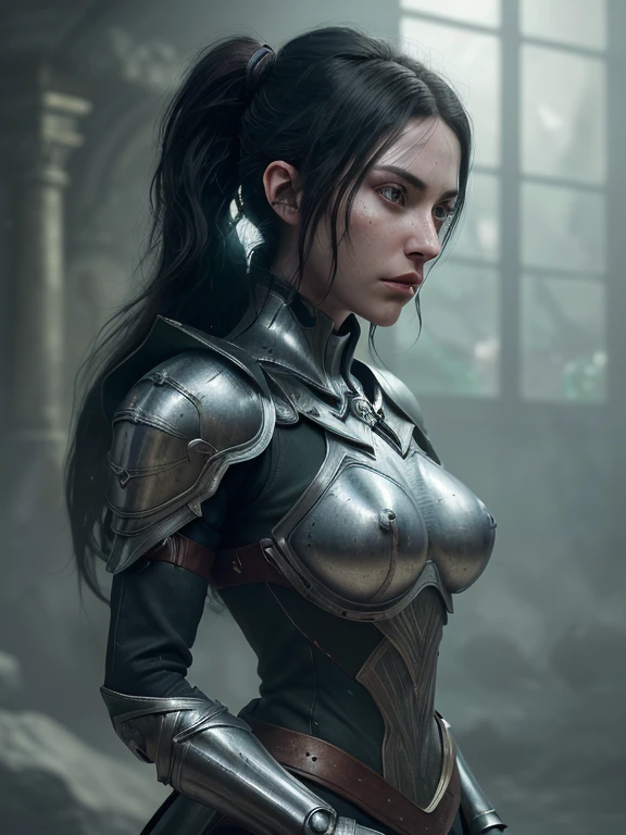  ((armra))
1girl, bodysuit, black hair, tail, weapon, shoulder armor, pauldrons, breastplate, green eyes,(Masterpiece, absurdres, magical background fantasy, beautiful, extremely highly detailed, focused flash photo, amazing quality, best quality , hyper detailed, ultra detailed, HDR, UHD, perfect anatomy, depth of field, dramatic light, detailed atmosphere, volumetric light, high resolution, 8k, highly detailed, photorealistic, dramatic lighting, high quality, exquisite details, deli