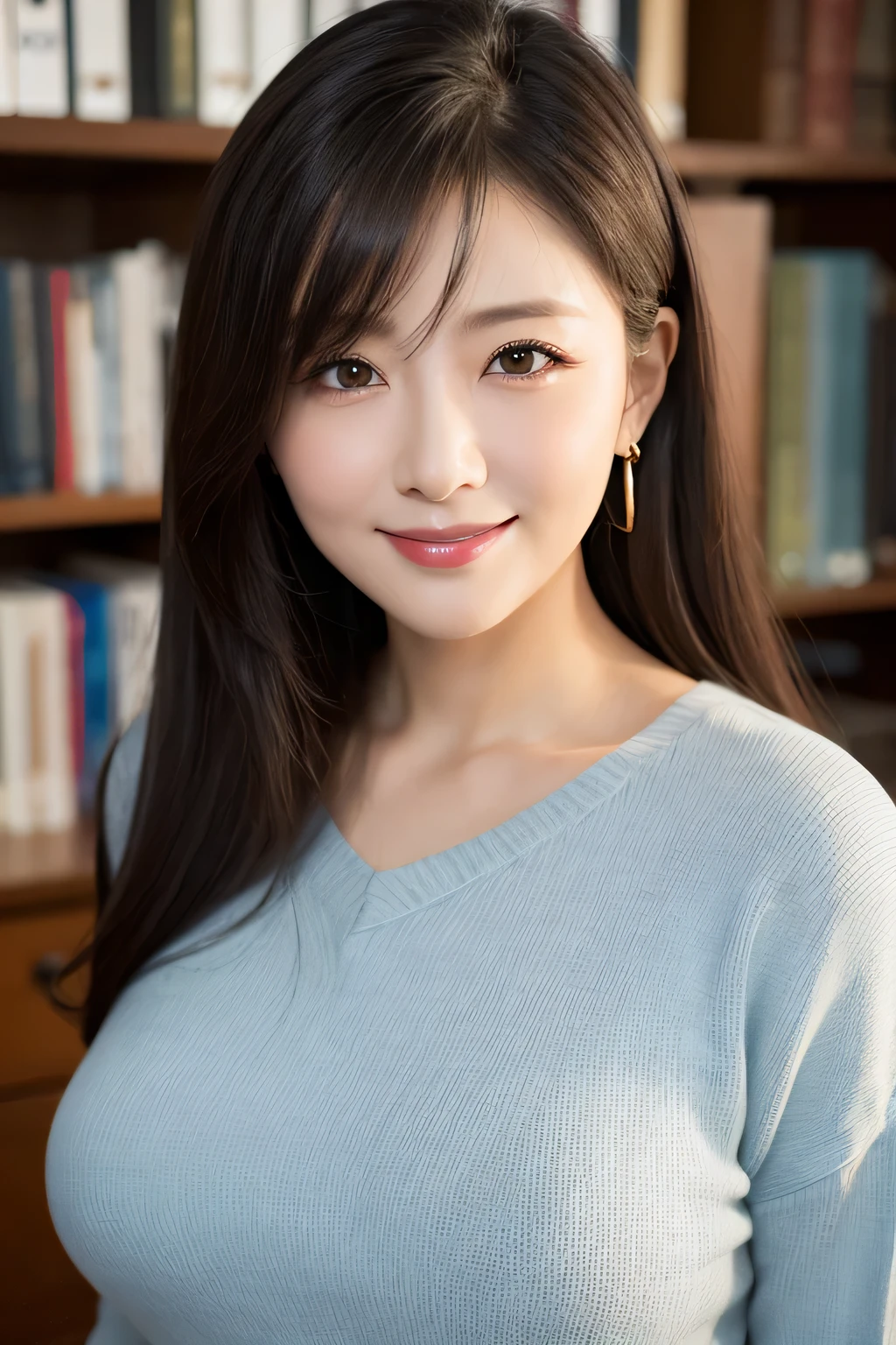 Cute korean, five woman 12 years old sitting at study table, sexy clothes, breasts coming out of the middle of the shirt slit, squeezing her breasts, do not wears buste houder, show boobs, boobs button, breastfeeding boy 18 years old