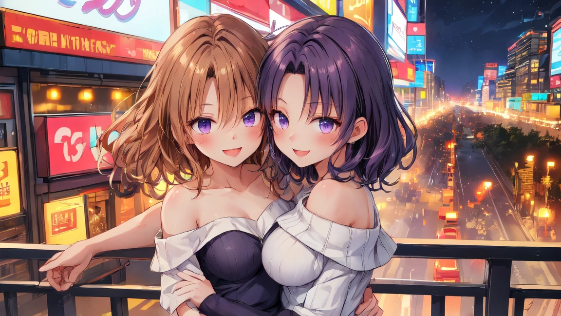 (top-quality、​masterpiece、very high res、An ultra-high picture quality、High quality pixels)、(She is a mysterious and bewitching woman, And she is 18 years old,1 person,Single,独奏:1.5)、(She is a very beautiful woman with a beautiful face)、(Beautiful face written in detail,Beautiful body,Strong-willed eyes,Purple eyes,Beautiful colored hair,Beautiful skin texture)、(Beautiful hair quality,Variety of hairstyles)、(She has a slender figure and her  are D cups)、(Bewitching look,lovely smile,Smile, Open mouth,),(Wearing a sweater,a miniskirt,1 necklace,shoulders are exposed),(Cherry blossoms,Rows of cherry blossom trees at night,Lanterns light),(model poses,modelshoot,Magazine shooting,Hair flutters under the influence of the wind),The wind is blowing、Beautiful Art Style, an animated character、(The whole picture、Detailed picture、accurate anatomy、Defect-free images、extremely detailed picture、Accurate images、Perfect Image 1.5)、(Best Shot Photo 1.2)