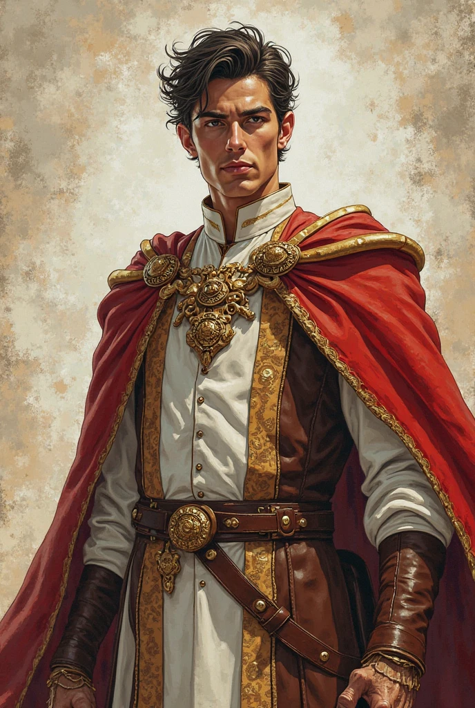 20 years old. The King. Inho is the embodiment of power and law. Hand drawn style.