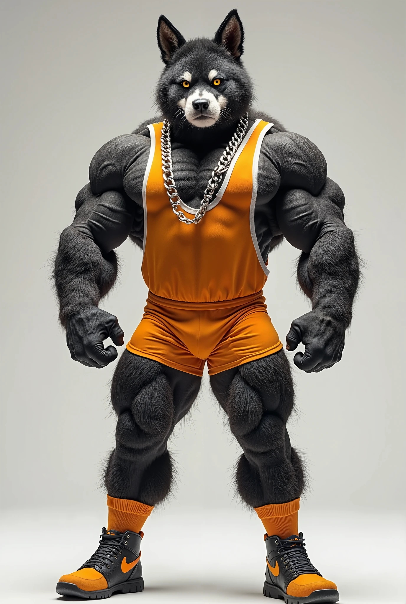 Powerful and muscular sloth is posing