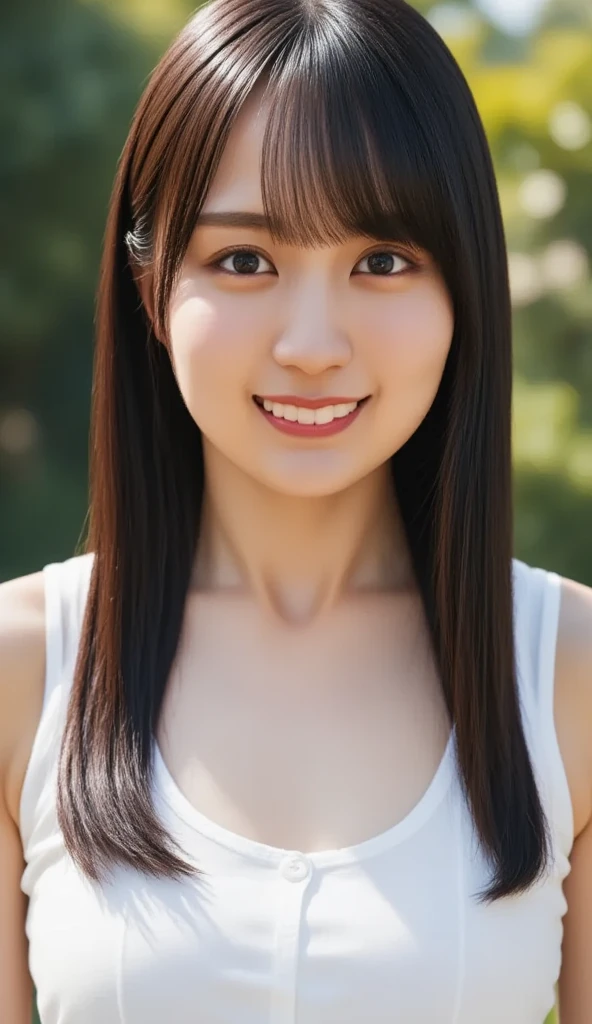 (8K、Raw photography、top-quality、​masterpiece:1.2)、(realisitic、Photorealsitic:1.37)、ultra-detailliert、超A high resolution、女の子1人、see the beholder、beautifull detailed face、A smile、Constriction、(Slim waist) :1.3)、Beautiful detailed skin、Skin Texture、Floating hair、Professional Lighting、Whole human body、Longhaire、a blond、toru & Field Athletes' Uniforms、athletic field、Bob Hair、Happy smile、sixteen years old、a baby face、Childish smile、Suppin、moisturizing lip cup chest、Navel Ejection、Split abs、Sleeveless