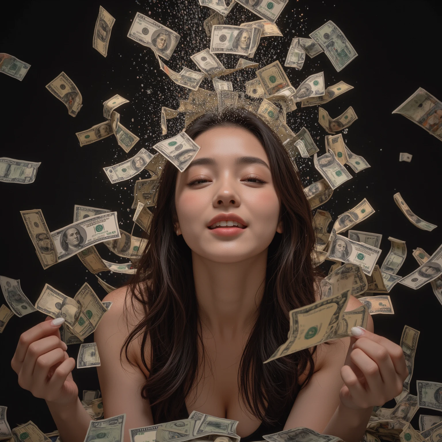 This image shows a person holding a stack of money. They are clearly excited about the financial rewards that they have achieved.