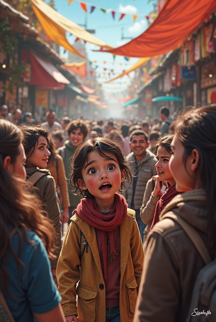 বাজারে লোকজন অবাক চেহারা দারিয়ে রয়েছে। 