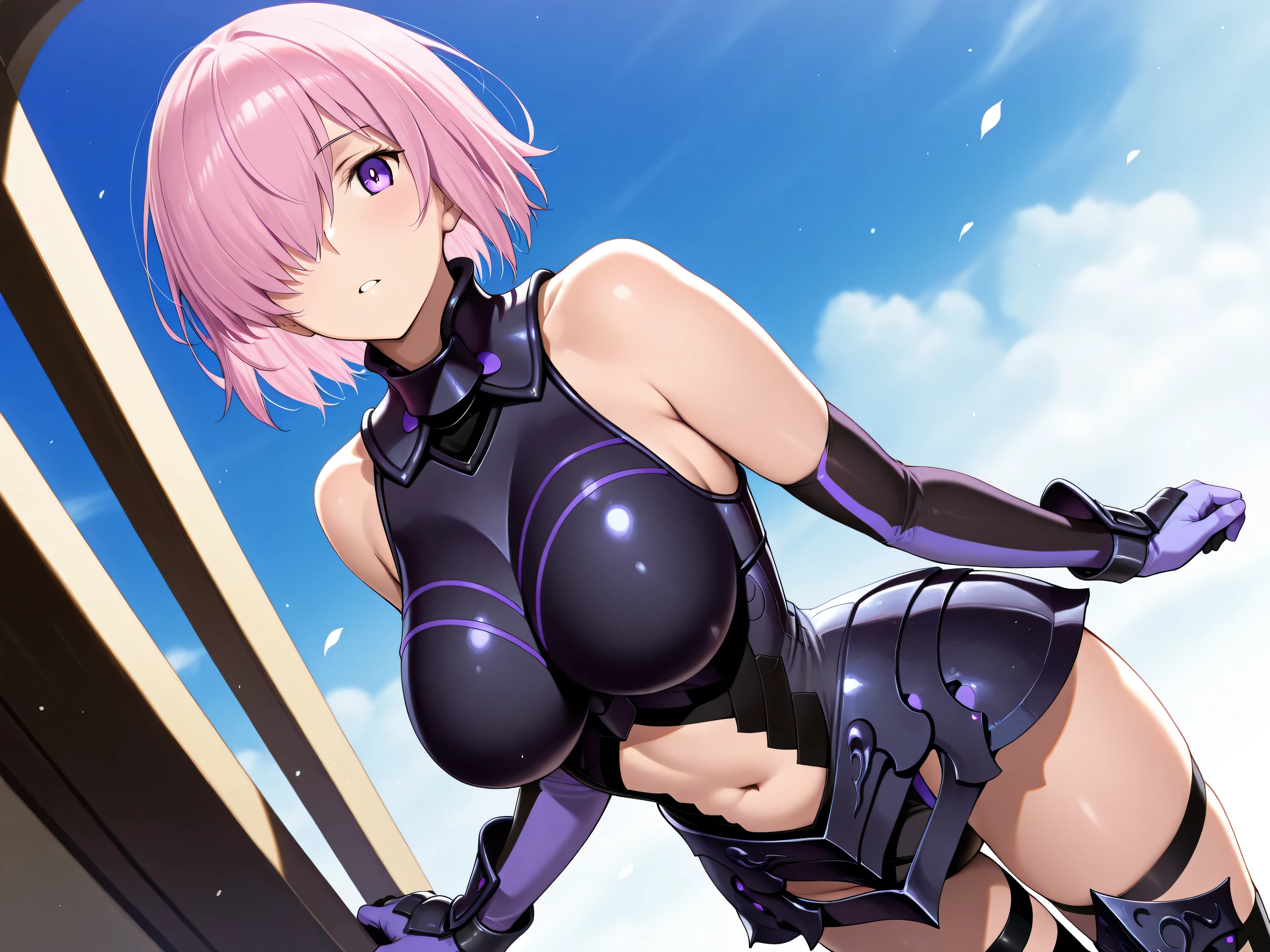 score_9,score_8_up,score_7_up,source_anime,cowboy shot,Idealized Forms,Natural Light,details background,blurry background,extremely detailed,1girl,mash kyrielight, short hair, purple eyes, pink hair, hair over one eye,gloves, bare shoulders, elbow gloves, armor, black armor,,(nude) ,real brests,real nipple,real areolae,real pussy,motion lines,motion blur,trembling,((Surprised eyes)),((tears)),(cry),(fear),(big open mouth),BREAK,NFSW,1boys,((reverse suspended congress)),sex,large penises,dark-skinned male,rape,