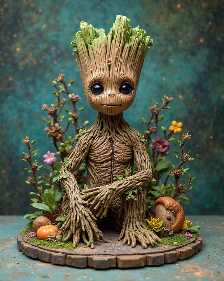Groot Baby of Guardians of the Galaxy Taking More Realistic Plant Photo