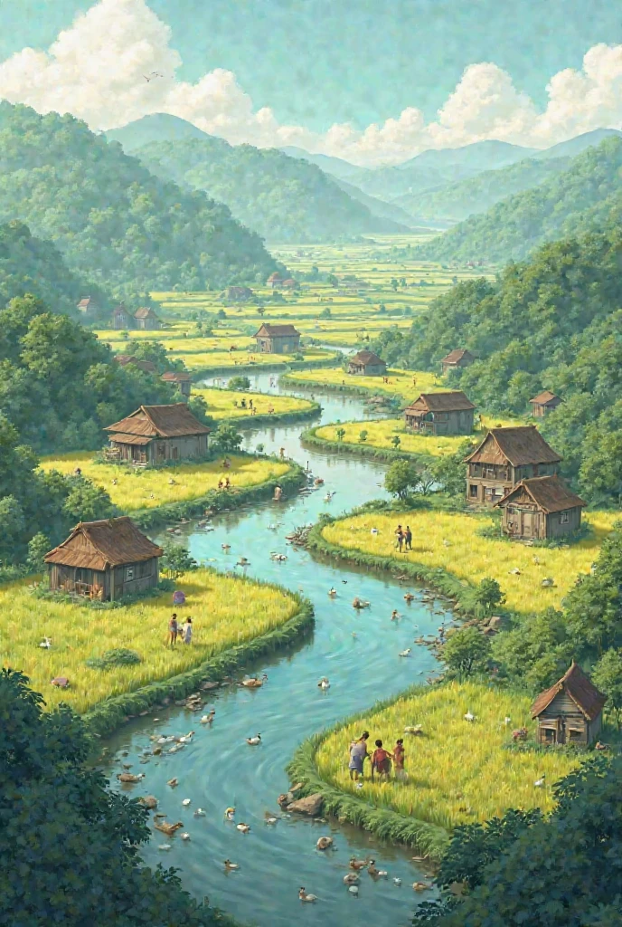 আমাকে একটা গ্রাম বানিয়ে দেও যেখানে পাশে নদী থাকবে হাস মুরগী থাকবে ধান খেত থাকবে