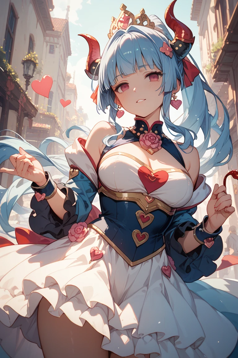anime girl, clown with big breasts